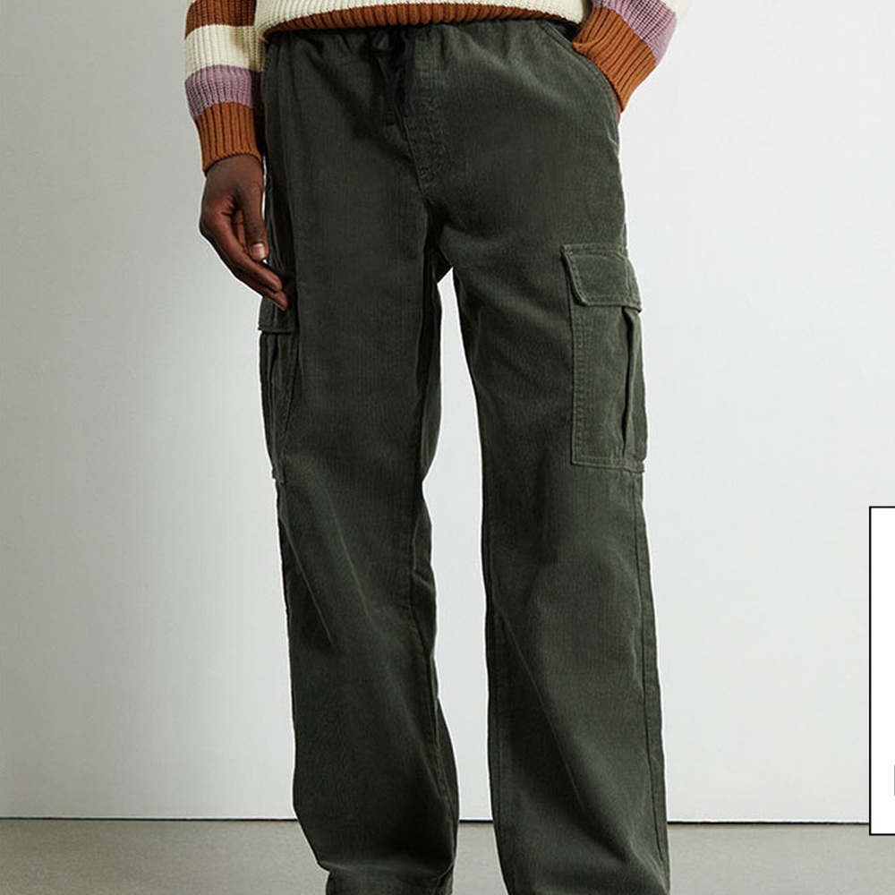 Men’s Small pacsun baggy corduroy olive green cargo pants